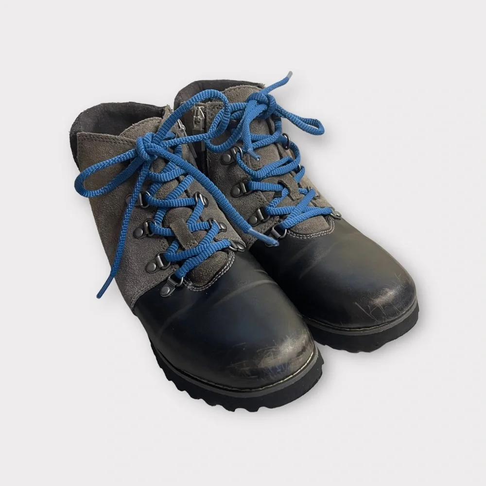 Ugg K Hilmar Lace Up Black & Gray Boots
